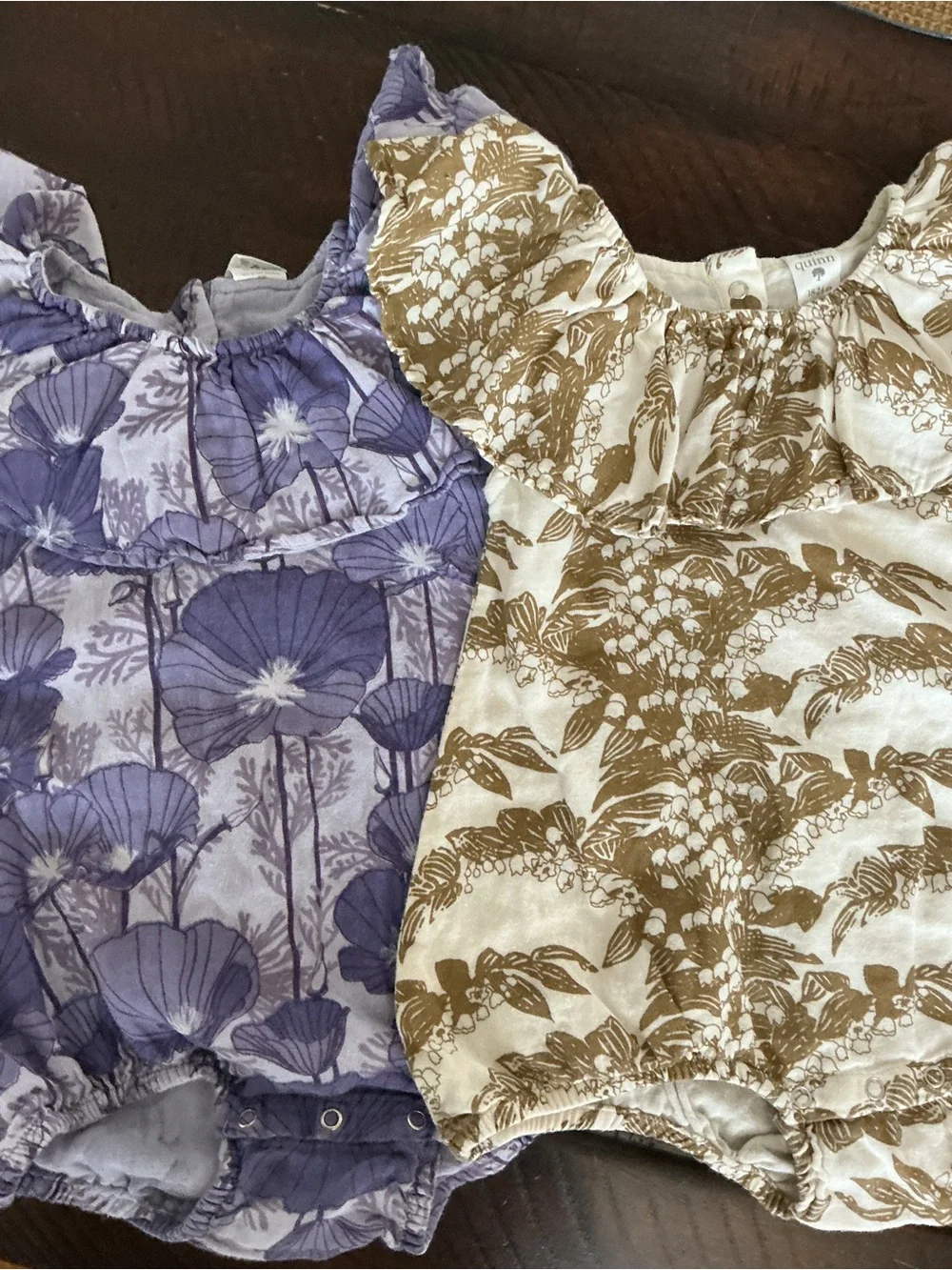 Kate Quinn Bundle of Two Organic Cotton Floral Rompers  Size 18-24M